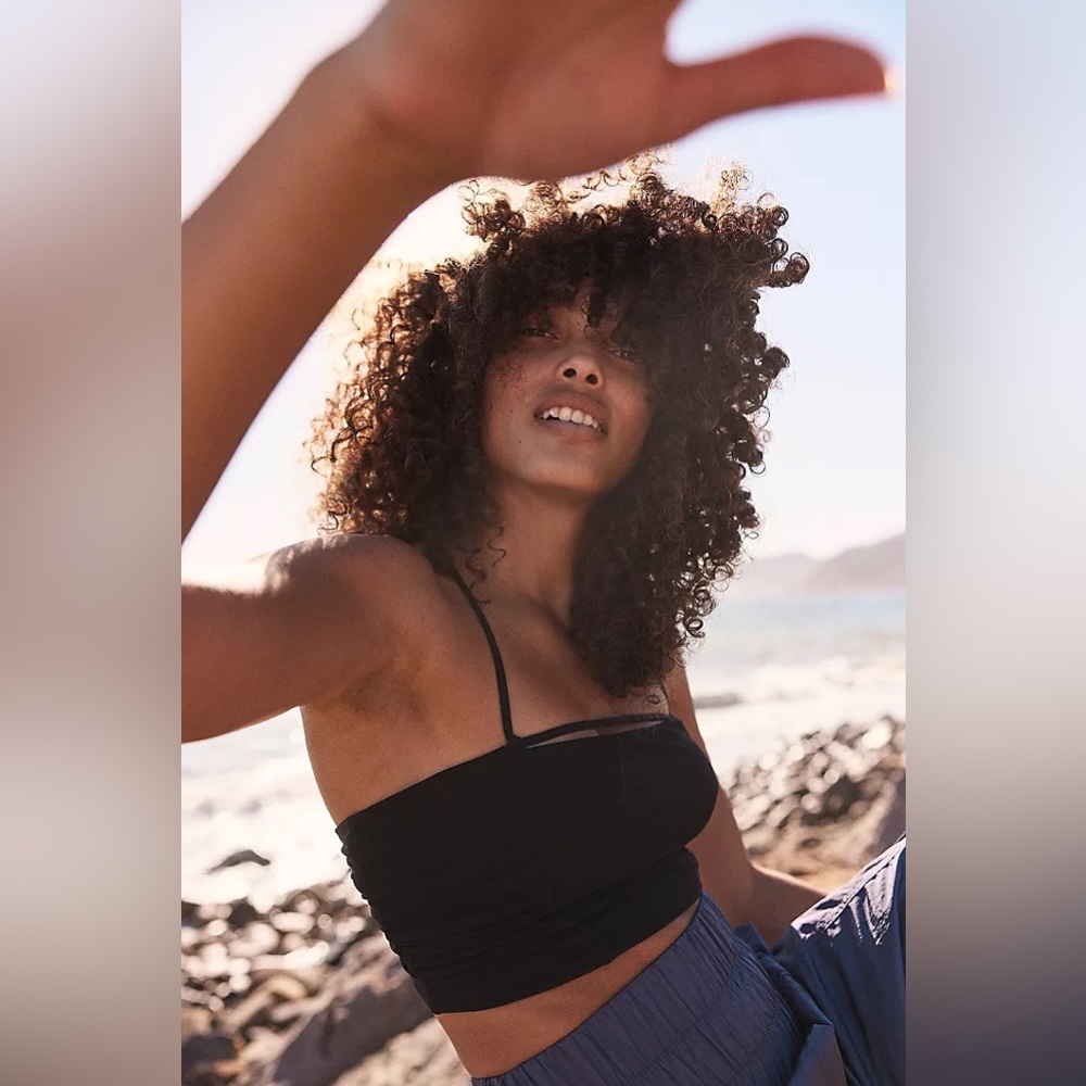 Free People Chasse My Way Crop in Black